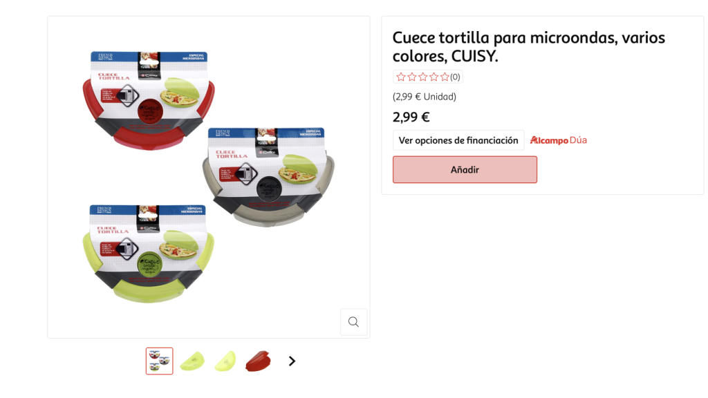 Cuece tortillas para microondas.