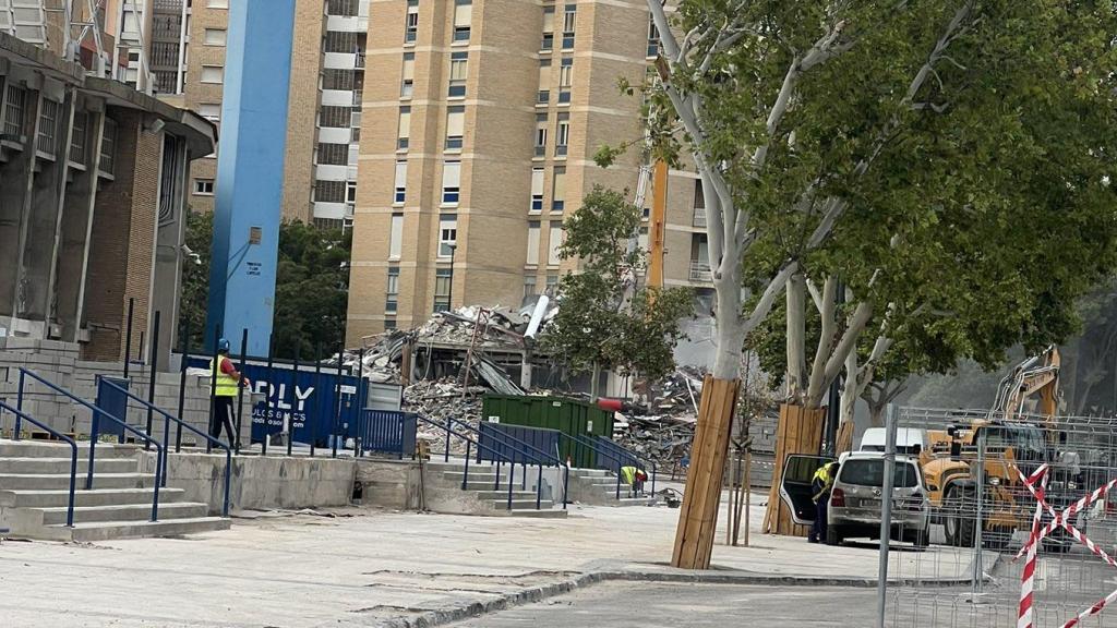 Imagen de la demolición de El Cubo