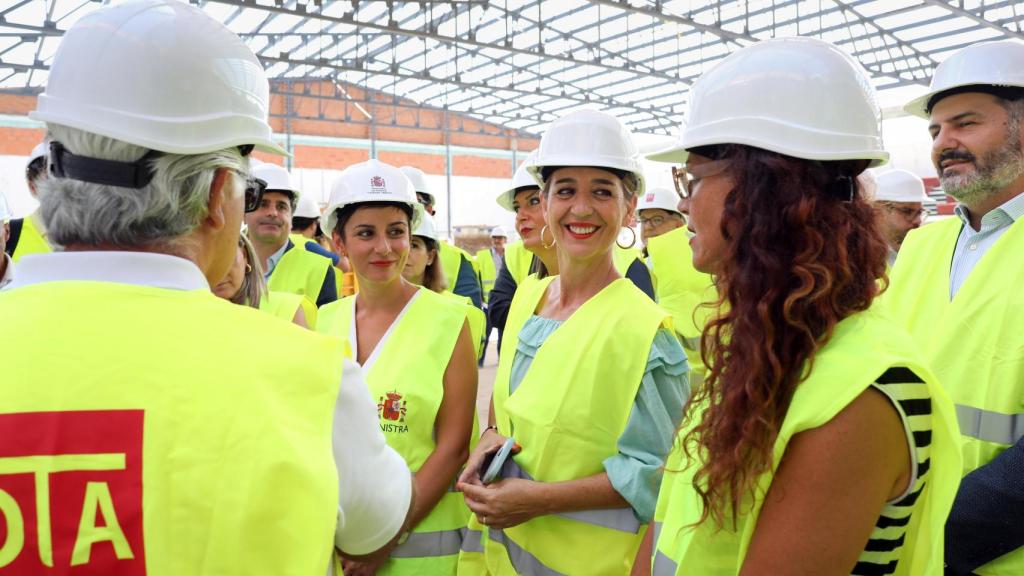 Inés Cañizares durante la visita.