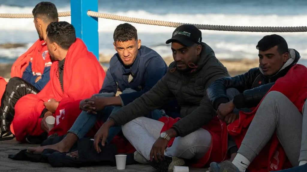 Imagen de archivo de un grupo de migrantes.