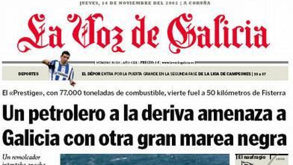 Portada de 'La Voz de Galicia'.