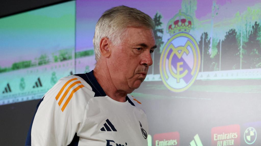 Carlo Ancelotti, durante una rueda de prensa
