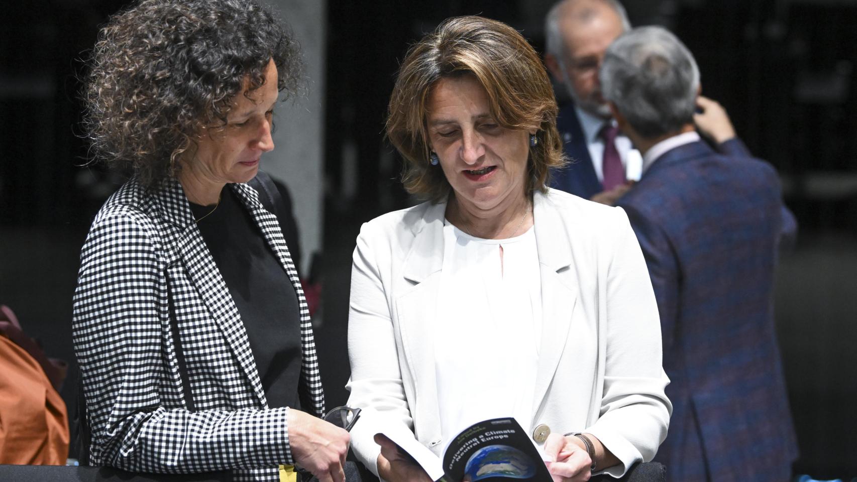 La vicepresidenta tercera, Teresa Ribera, durante una reunión en Bruselas
