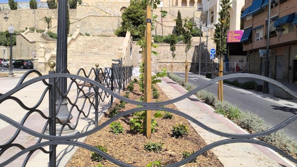 Una de las zonas que han arreglado en la parte superior de la avenida Marvá.