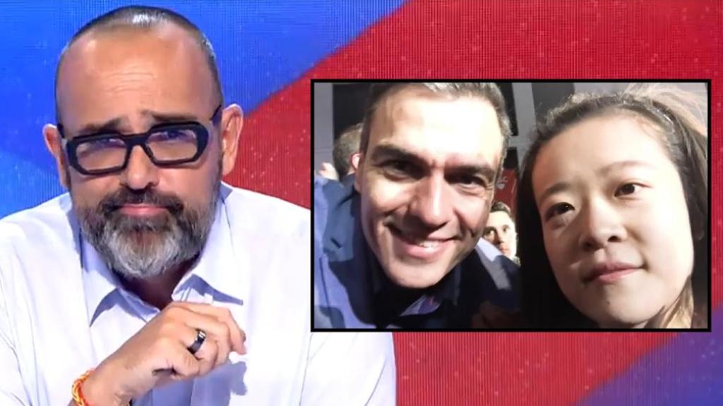 Risto Mejide y Chenglu, la seguidora china de Pedro Sánchez
