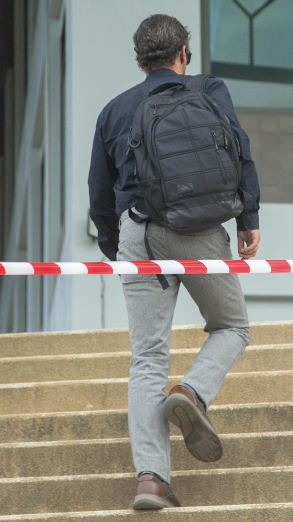 Rodolfo Sancho llegaba a primera hora de la mañana al Tribunal de Samui.