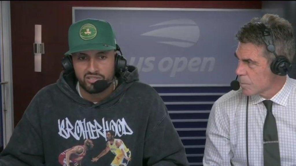 Nick Kyrgios, como comentarista en el US Open 2024