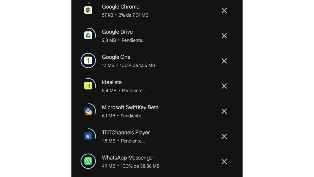 Actualización de varias apps al mismo tiempo en Google Play