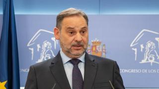 José Luis Ábalos en una rueda de prensa en el Congreso de los Diputados.