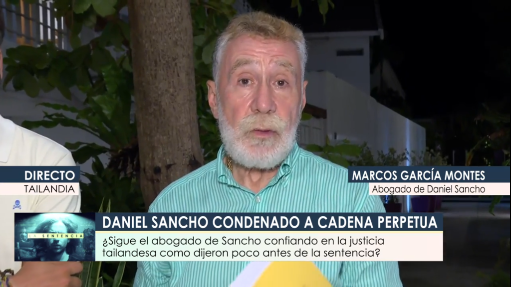 Marcos García Montes, abogado de Daniel Sancho.