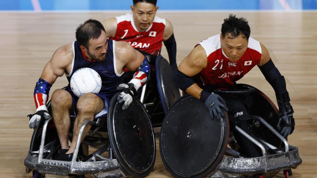 Lance de juego durante el Estados Unidos y Japón de los Juegos Paralímpicos.