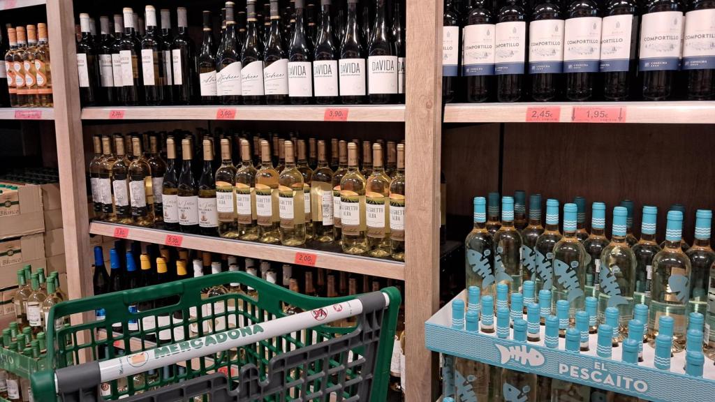 La sección de vinos del Mercadona
