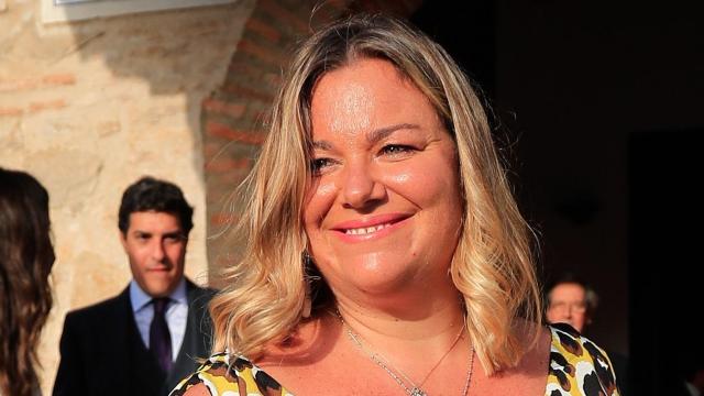 Caritina Goyanes en la boda de Felipe Cortina en mayo de 2021.