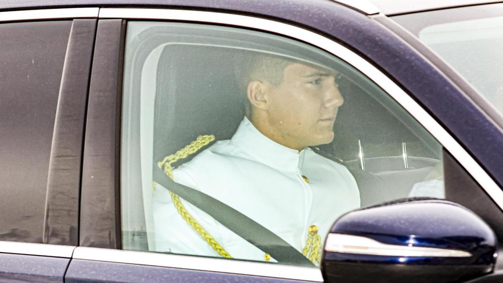 Pedro López-Quesada, hermano de la novia, a su llegada a la finca.