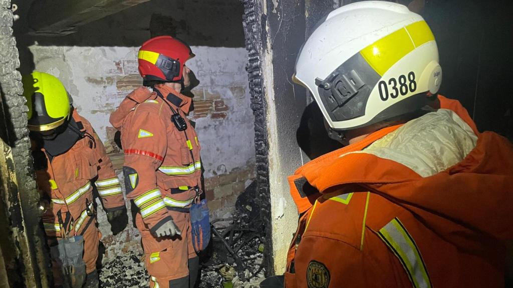 Imagen de la intervención de los bomberos.