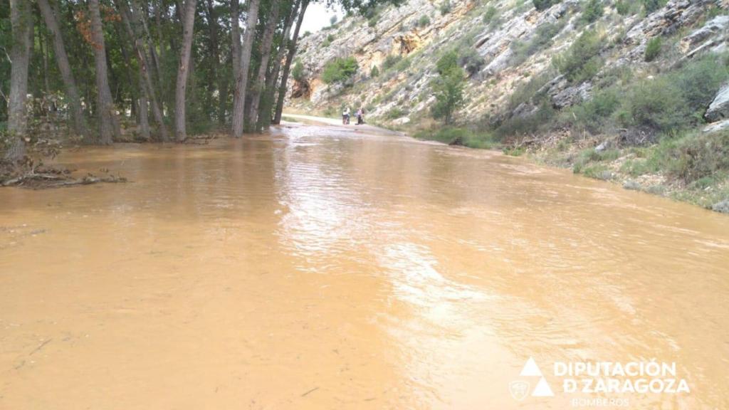Imagen del desbordamiento del río Piedra.