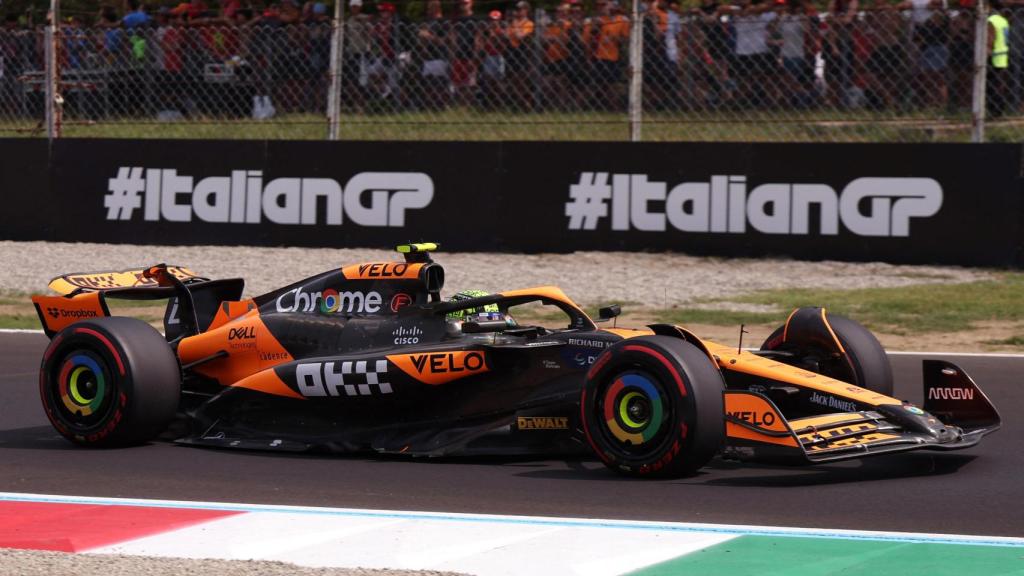 Norris, durante la clasificación del GP de Italia.