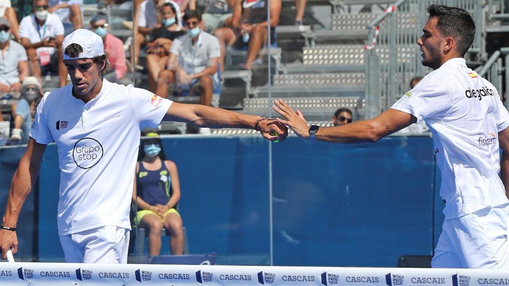 Ale Galán y Juan Lebrón, durante un partido juntos.