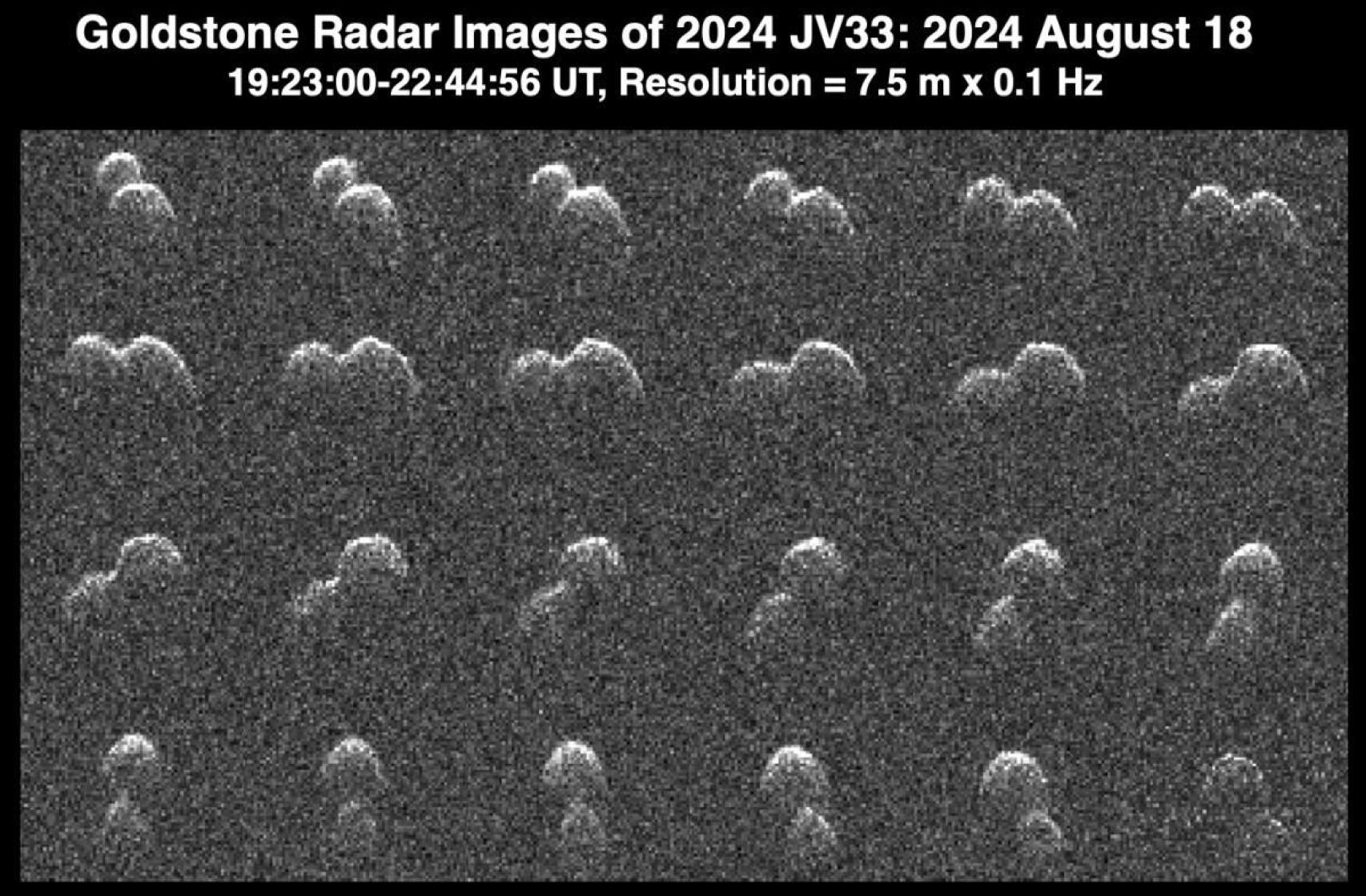 Imágenes de radar del asteroide 2024 JV33 - NASA/JPL-CALTECH.
