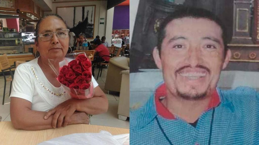 Teresa Magueyal junto al familiar desaparecido al que buscaba.