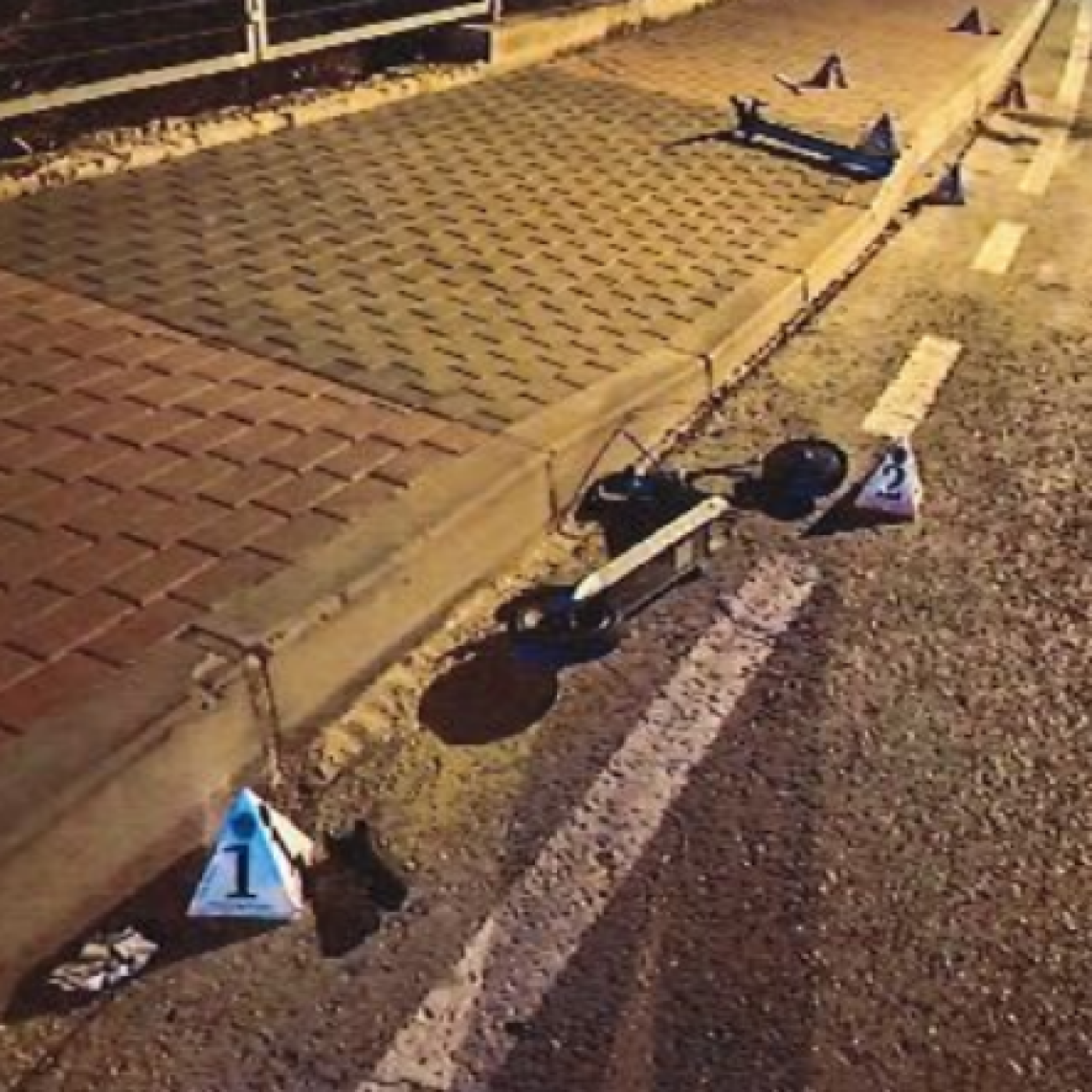 Estado en el que quedó el patinete en el que viajaban Iván y Sonia.