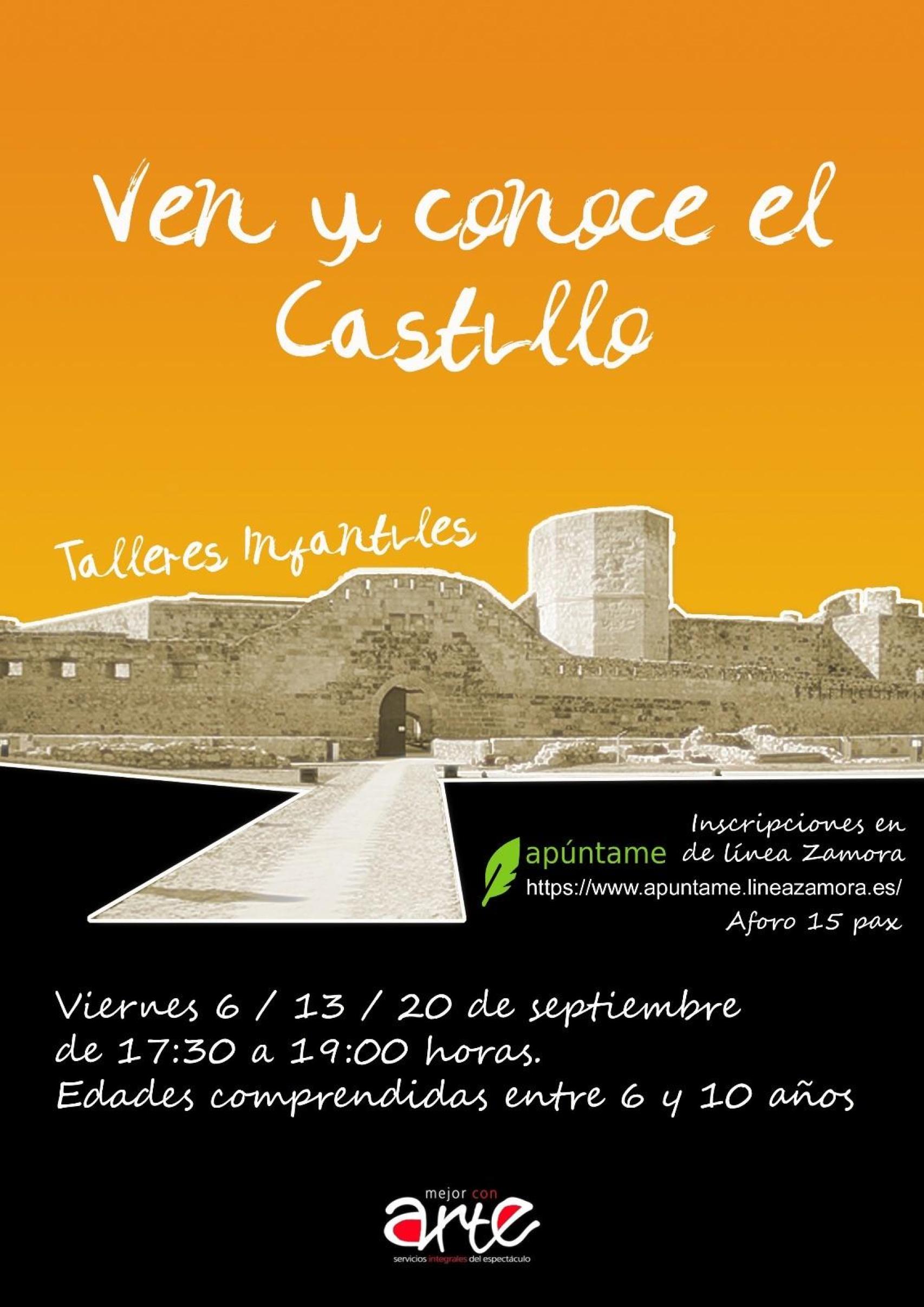 Cartel de los talleres infantiles del Castillo