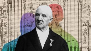 Anton Bruckner, fotografiado entre 1886 y 1896. Collage: Rubén Vique