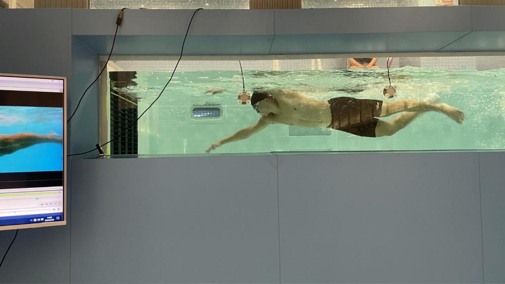 La piscina conectada del laboratorio de salud de Huawei en China
