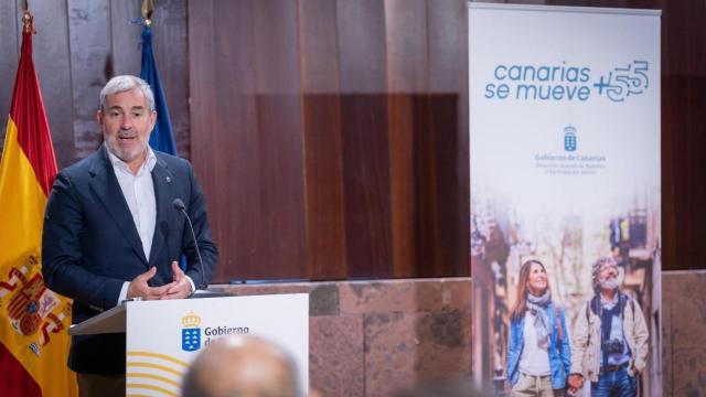 El presidente de Canarias, Fernando Clavijo, este martes en un acto.