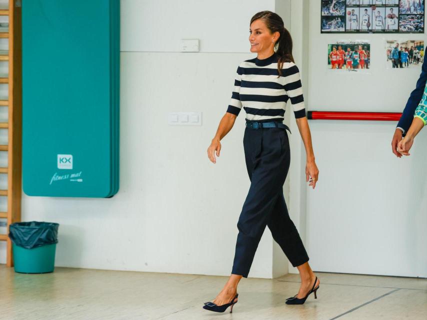 La Reina, el año pasado en un centro escolar de La Coruña.