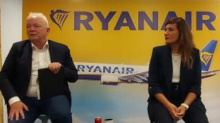 Eddie Wilson, CEO de Ryanair, y Elena Cabrera, Country Manager de Ryanair en España y Portugal.