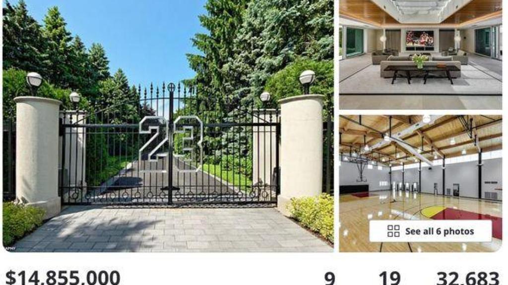 El anuncio de la venta de la mansión de Michael Jordan