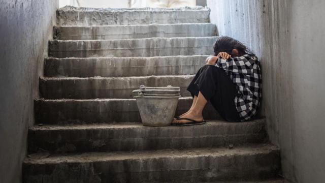 Imagen de una menor en riesgo de exclusión social.