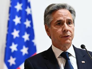 l secretario de Estado de EEUU, Antony Blinken, tras reunirse ayer con Zelenski en Kiev