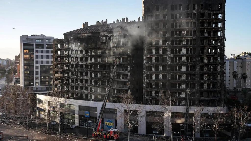 Imagen del esqueleto del edificio de Campanar