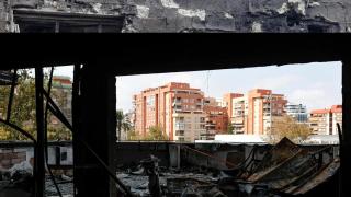 El interior de una de las viviendas del edificio de Campanar incendiado en febrero