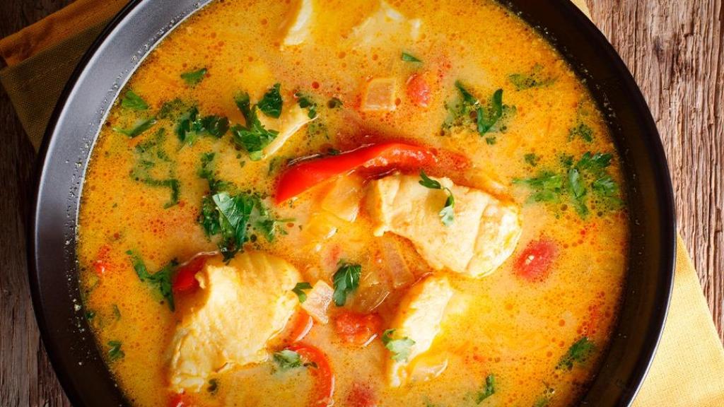 Plato de caldo quemao.