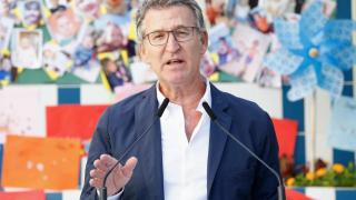 El presidente del Partido Popular, Alberto Núñez Feijóo, este lunes 16 de septiembre en Alicante.