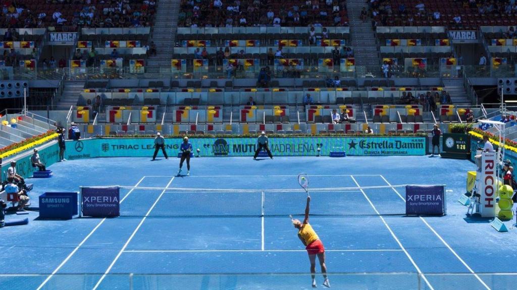 La pista azul de Madrid en 2012, en un partido del cuadro femenino.