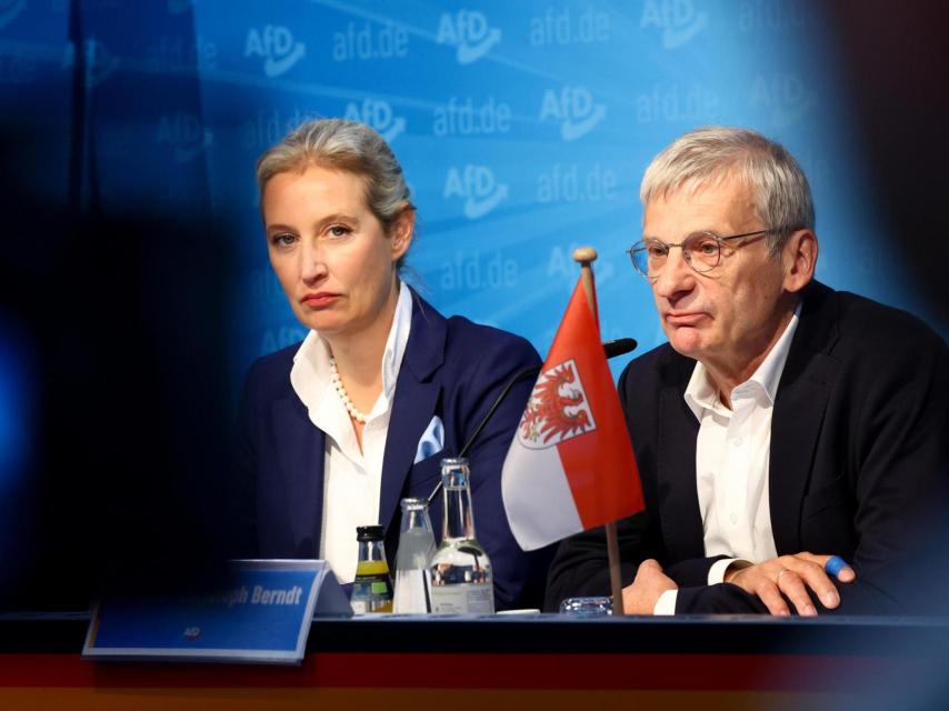 Hans-Christoph Berndt y Alice Weidel, de Alternativa por Alemania (AfD).