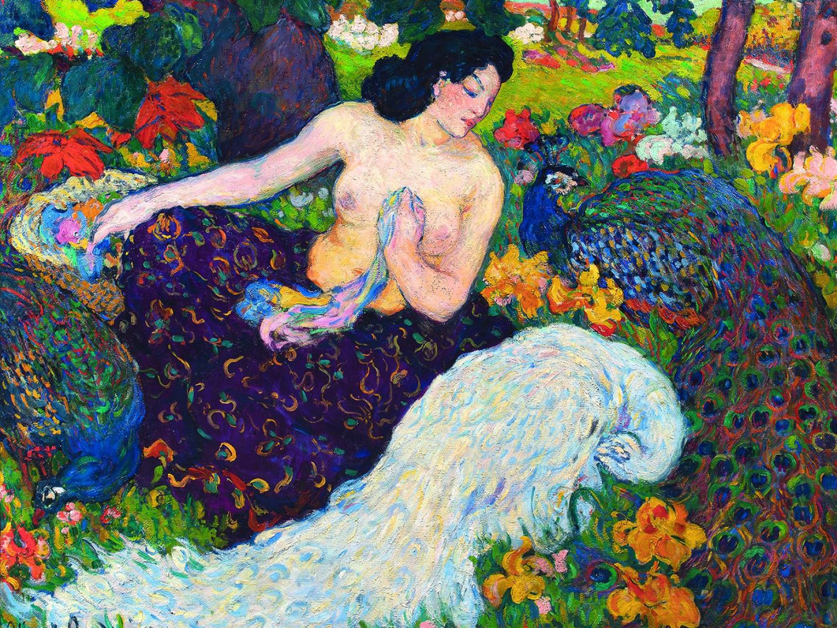 Albert André: 'Mujer con pavos reales', 1895. Archives Durand-Ruel © Durand-Ruel & Cie.  © Albert André, VEGAP, Madrid, 2024