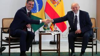 Pedro Sánchez y Lula da Silva durante una visita del presidente español a Brasil en marzo de 2024.