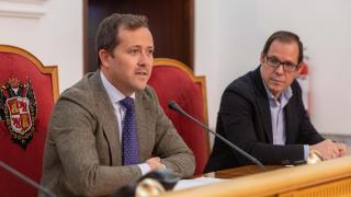 Foto de archivo de Carlos Velázquez presidiendo el Pleno del Ayuntamiento de Toledo