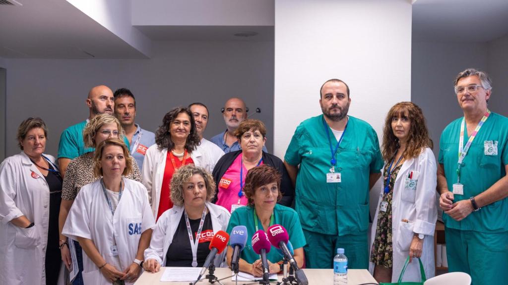 La rueda de prensa se ha celebrado en una sala destinada a la acción sindical puesto que el Sescam ha denegado el uso del salón de actos del Hospital, ha denunciado la Junta de Personal.
