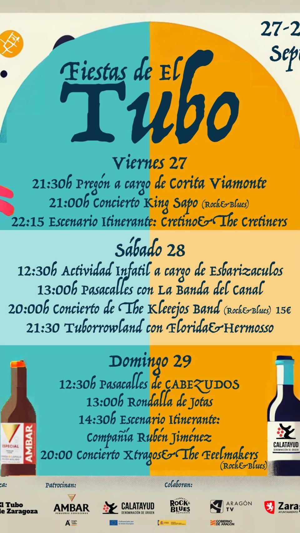 Cartel de las fiesta de El Tubo en Zaragoza