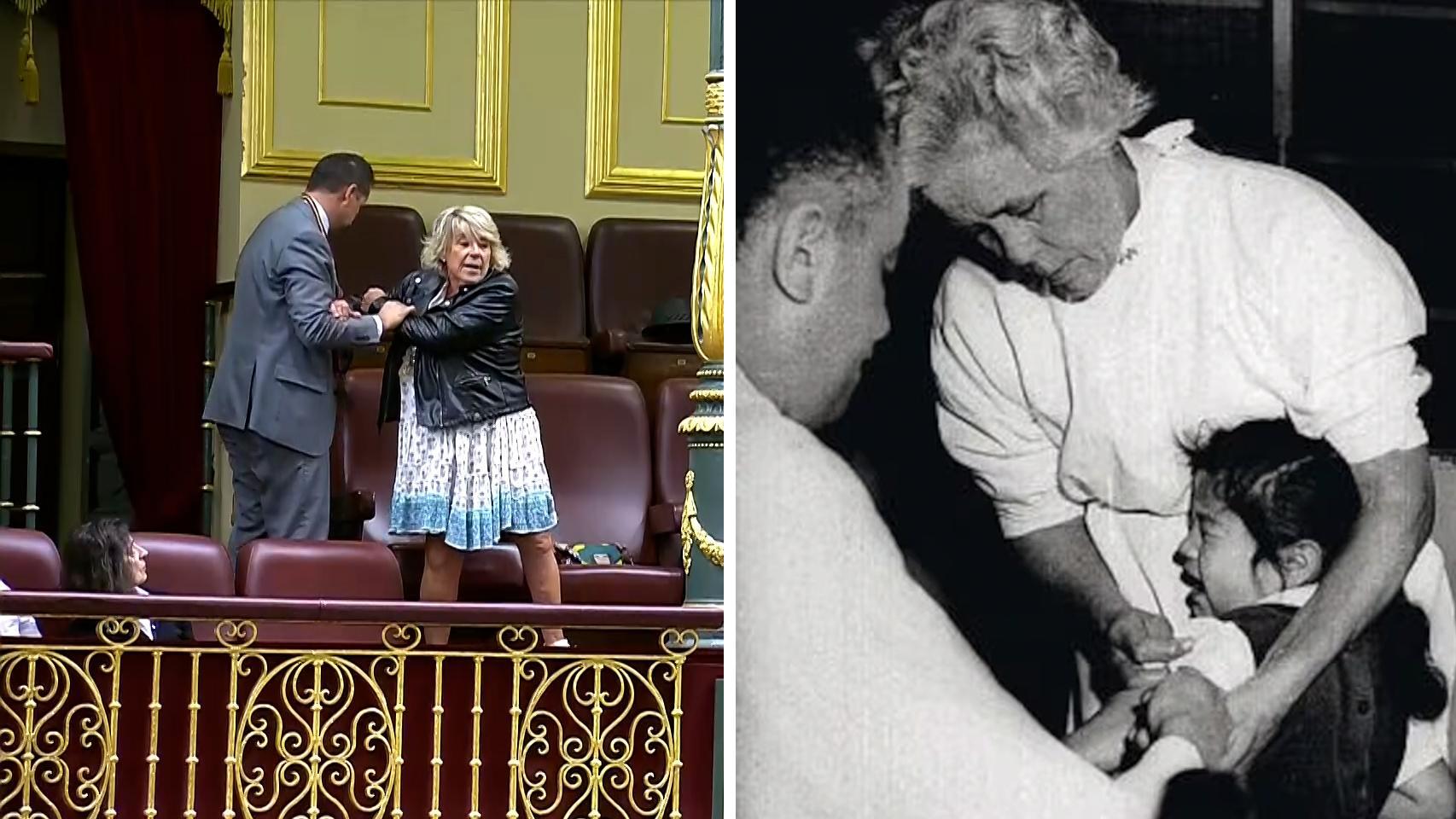 Isabel Ibáñez, miembro de la Plataforma Niñ@s de la Polio, fue expulsada del Congreso el pasado jueves.