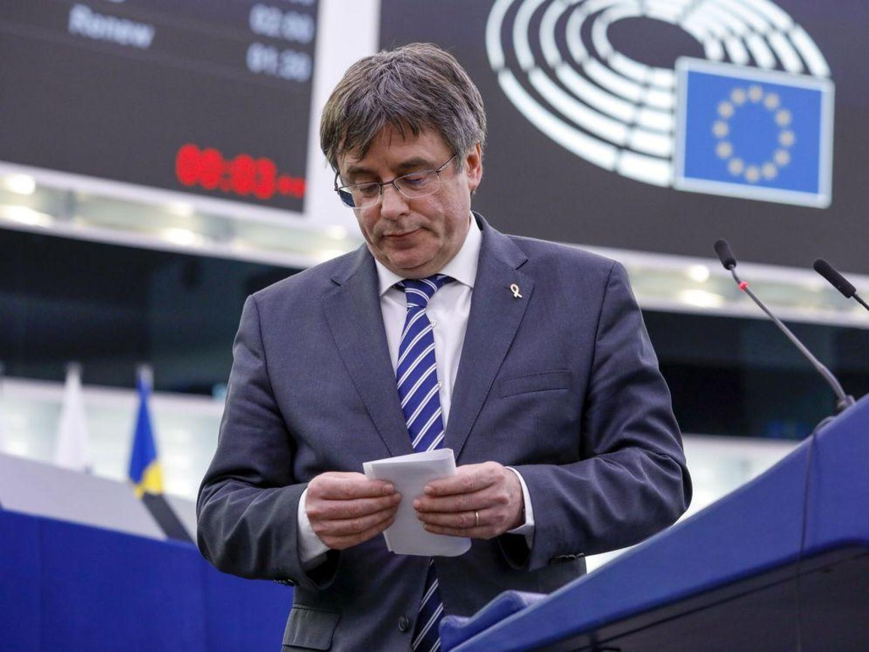 Carles Puigdemont, en una imagen de archivo en el Parlamento Europeo./