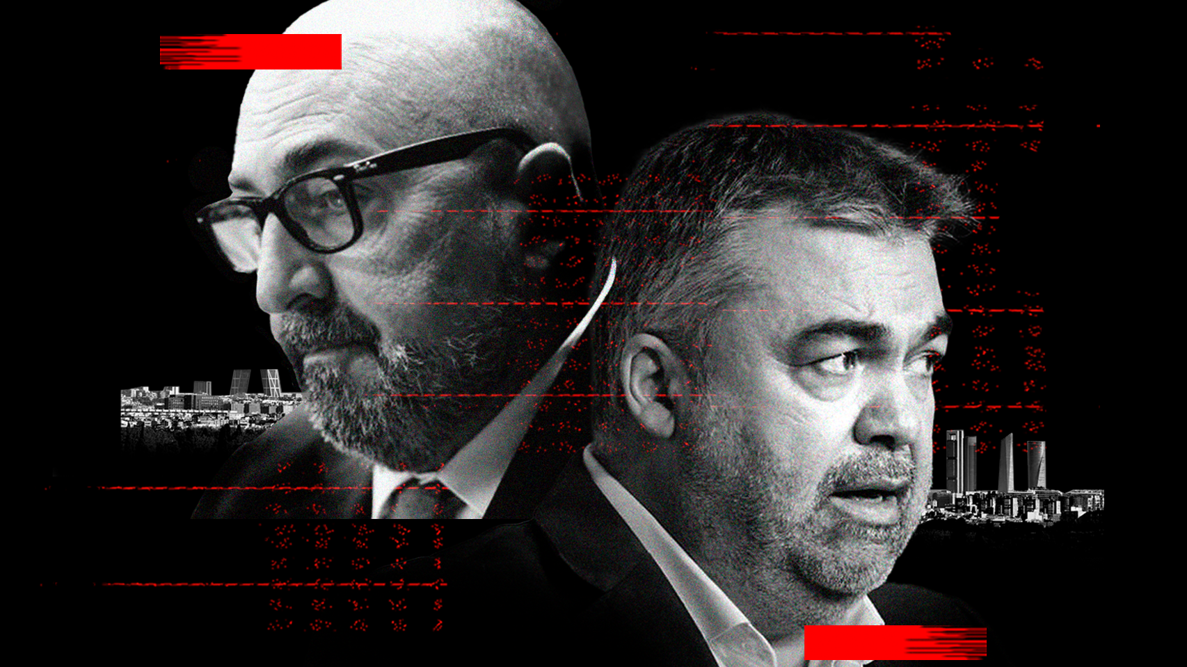 Koldo García y Santos Cerdán en una ilustración.