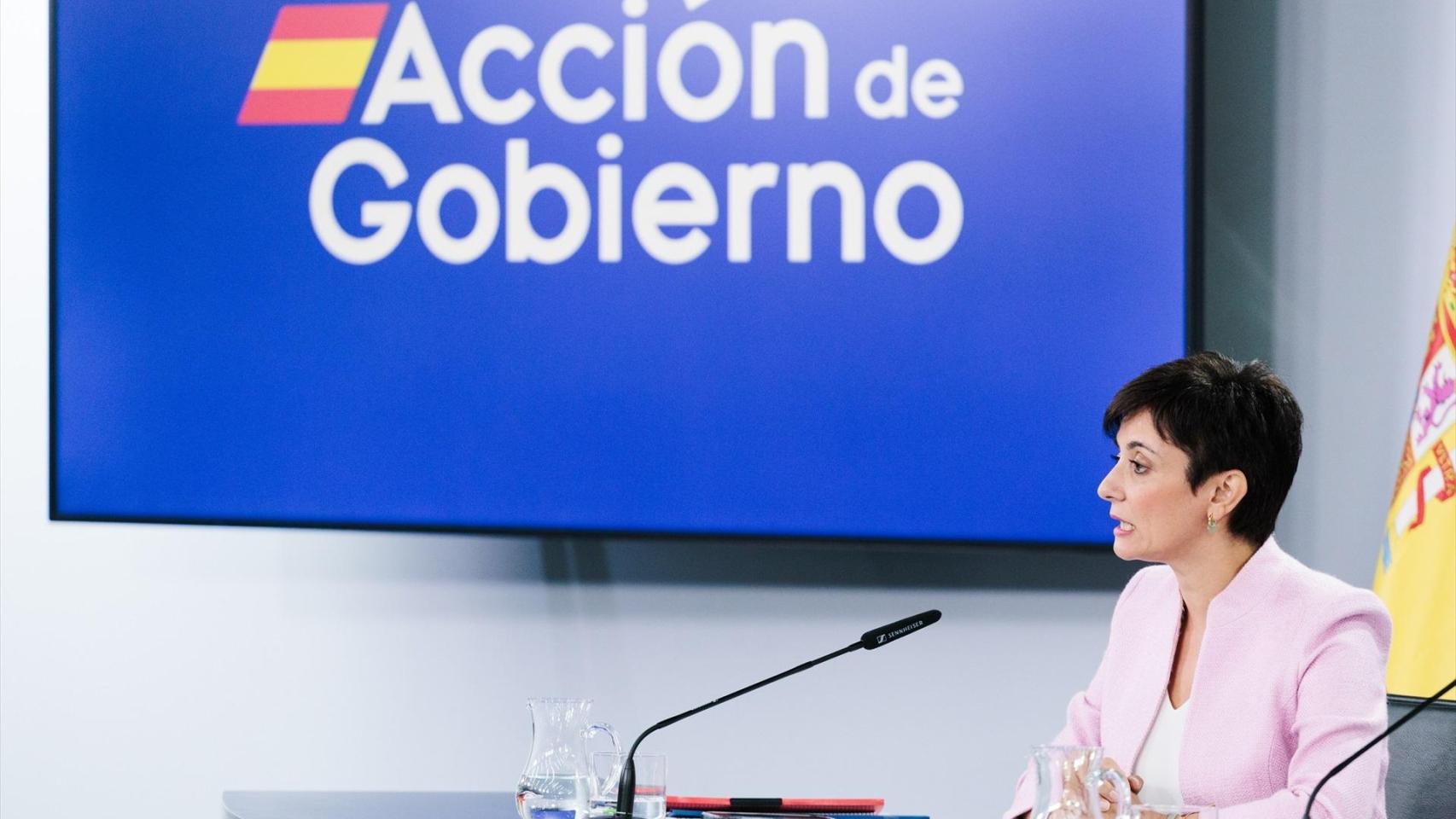 La ministra de Vivienda y Agenda Urbana, Isabel Rodríguez, durante una rueda de prensa posterior a la reunión del Consejo de Ministro.