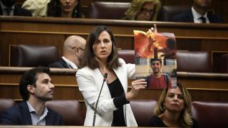 La secretaria general de Podemos, Ione Belarra, el miércoles durante el Pleno del Congreso de los Diputados.